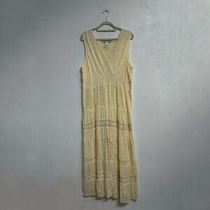 Cute Options Lace Tiered Maxi Dress Boho Cottagecore Y2K Cotton 2X